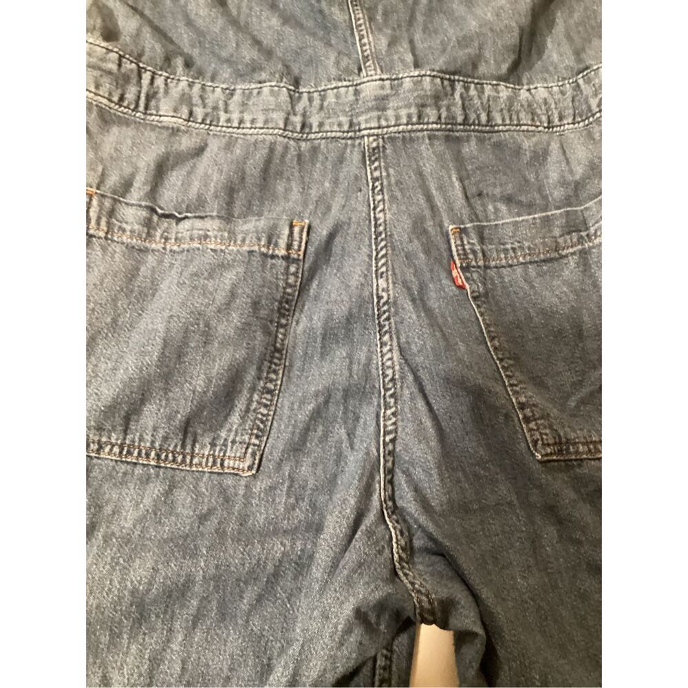 Levi’s Strauss Denim Jumpsuit Sz L Button Down Stretch - Picture 10 of 11